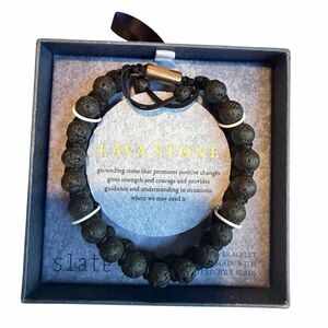 Slate Men’s Lava Stone Bracelet